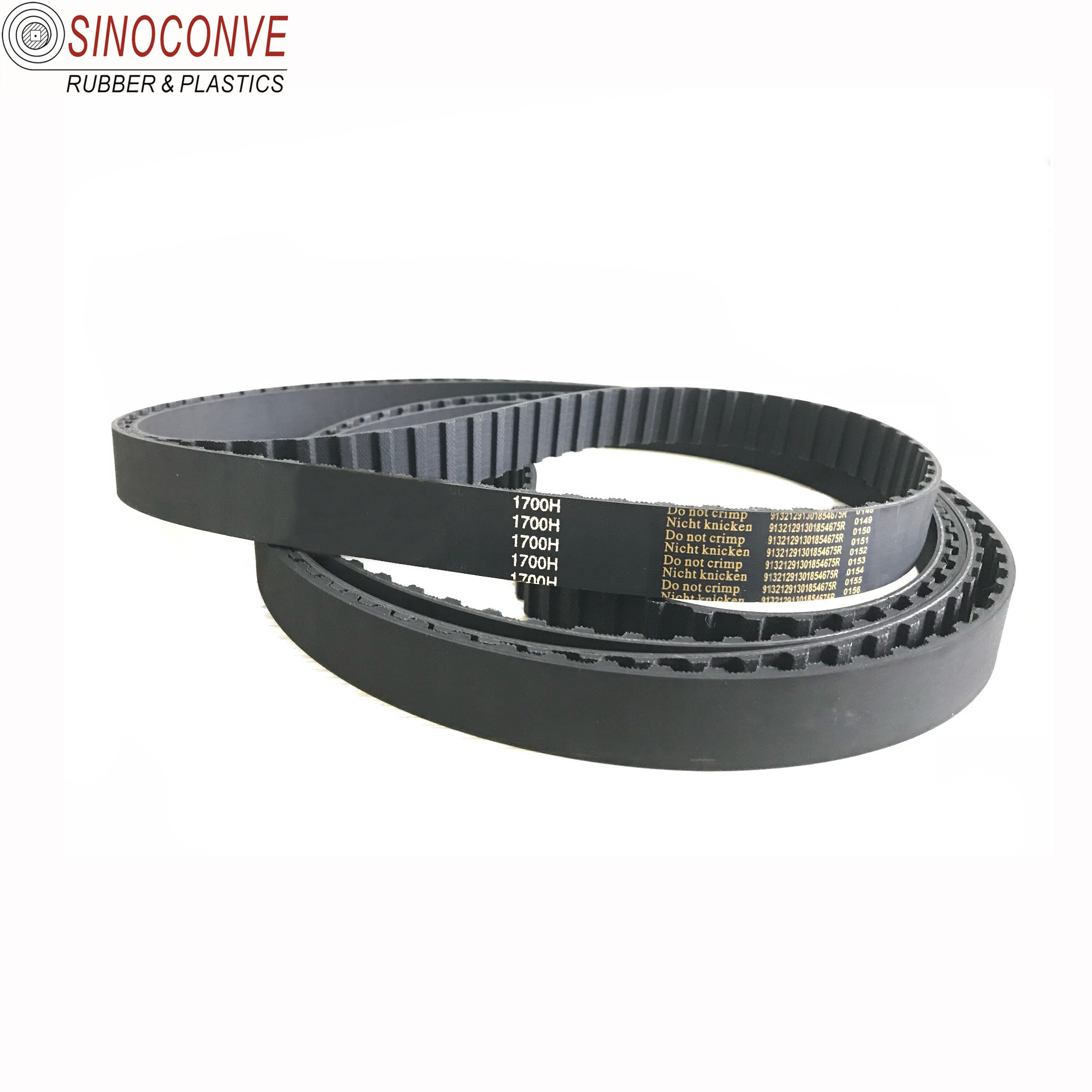 Black rubber belt timing belt 50XL037